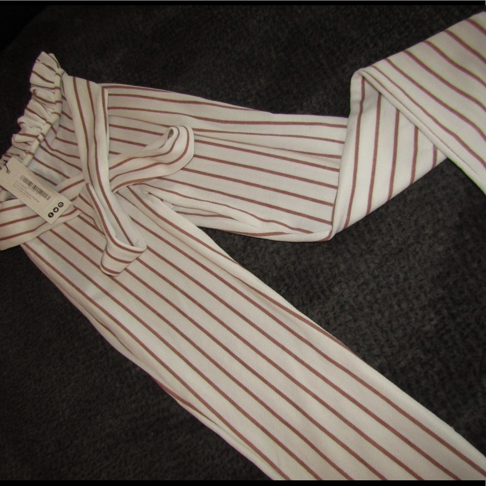 Straight leg belted pants